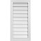 Ekena Millwork Vertical Surface Mount PVC Gable Vnt: Non-Functional, w/2"W x 1-1/2"H, Brickmould Frame, 16"W x 32"H GVPVE16X3202SN - alternate 1